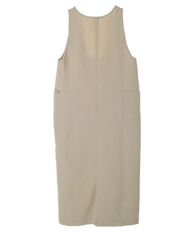 AMERICAN HOLIC イージーケアＵネックＩラインワンピース Gray Beige