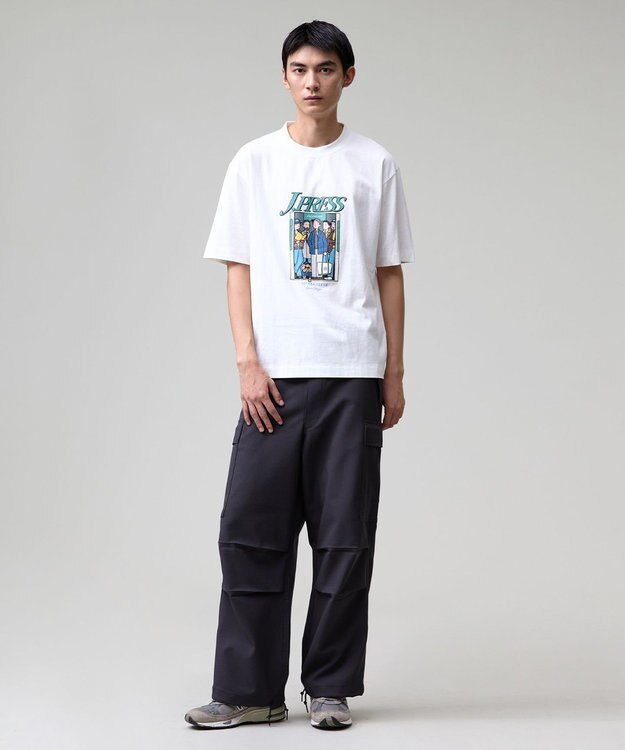 J.PRESS MEN 【AaronChang】【UNISEX】プリント Tシャツ ホワイト系