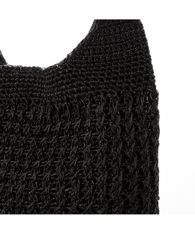 UNBILLION カシュカシュ cachecache / メタリックコードフリルハンドルトート ブラック