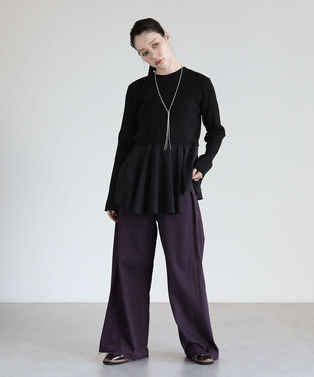 Green Parks ・ＥＬＥＮＣＡＲＥ　ＤＵＥ　ハイブリットハイネックニット Black