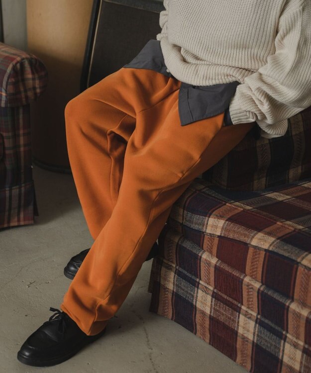 WEGO 【ユニセックス着用ITEM/ウエストゴム】スウェットパンツ ダークオレンジ