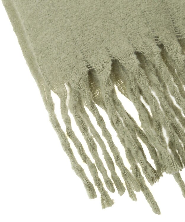 Green Parks ・ソリッドスラブニットマフラー Light Green