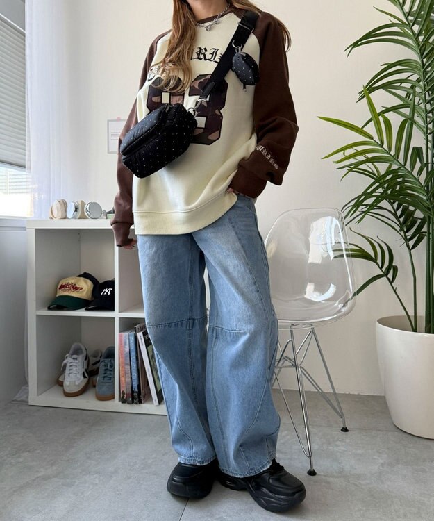 WEGO サークルポーチ付きスクエアショルダー 柄1