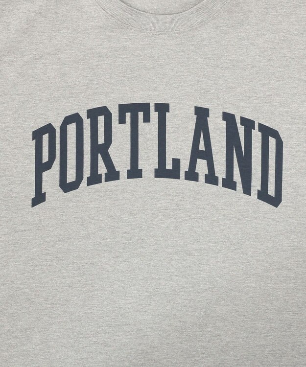 AMERICAN HOLIC PORTLAND裾ラウンドTシャツ Light Gray Mixture