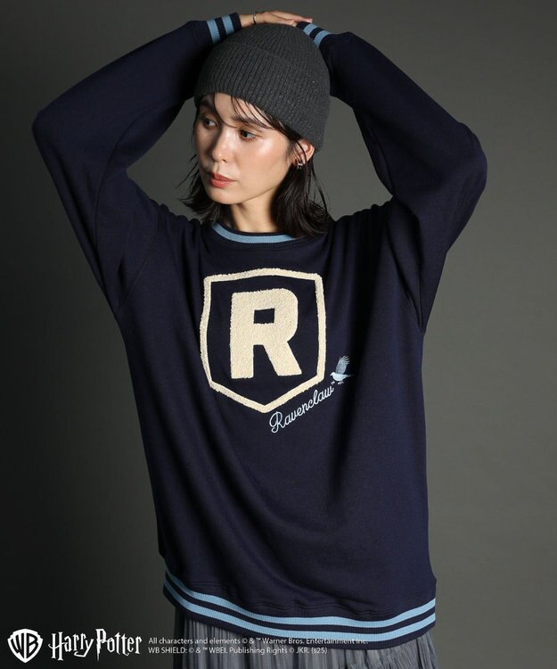 Green Parks ハリー・ポッター／サガラ刺繍ロゴプルオーバー Navy