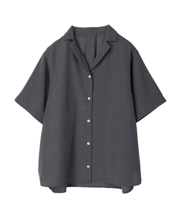 Green Parks 速乾開襟シャツ Charcoal Gray