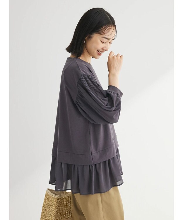 Green Parks 消しプリーツドッキングカットチュニック Gray