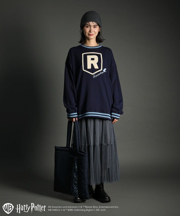 Green Parks ハリー・ポッター／サガラ刺繍ロゴプルオーバー Navy