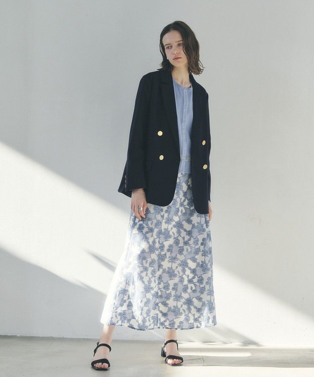 YECCA VECCA 金釦テーラードジャケット Navy