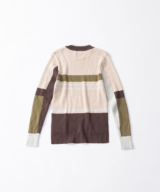 TRICOTE ボーダーリブセーター 82BEIGE
