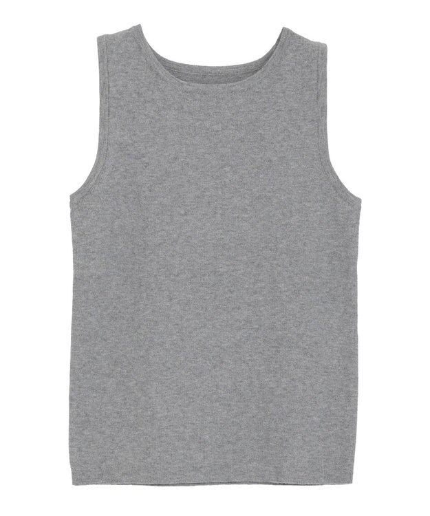 Green Parks SET2点Zipニットカーディガン+アメスリタンク Gray Mixture