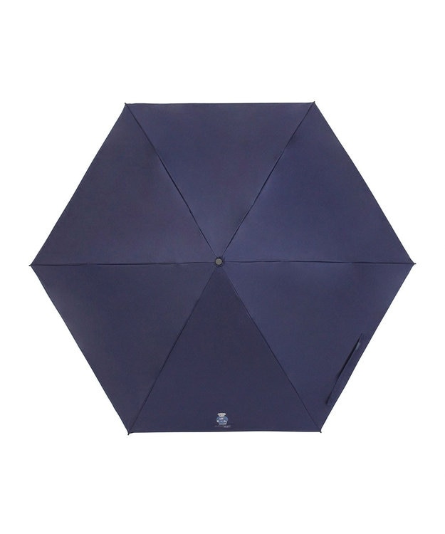 MOONBAT 【WEB限定/遮光率100%/遮熱/UV/耐風】POLO RALPH LAUREN（ポロ ラルフローレン）晴雨兼用日傘 ポロベア 無地 折りたたみ傘 ディープブルー