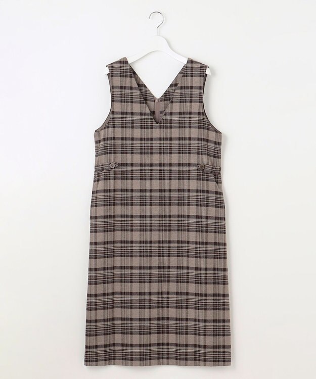 J.PRESS LADIES クラシカル ツイード タータン ジャンパースカート ブラウン系3