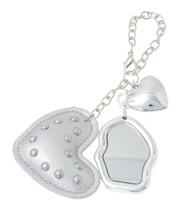 earth music&ecology ハートモチーフミラー付きチャーム Silver