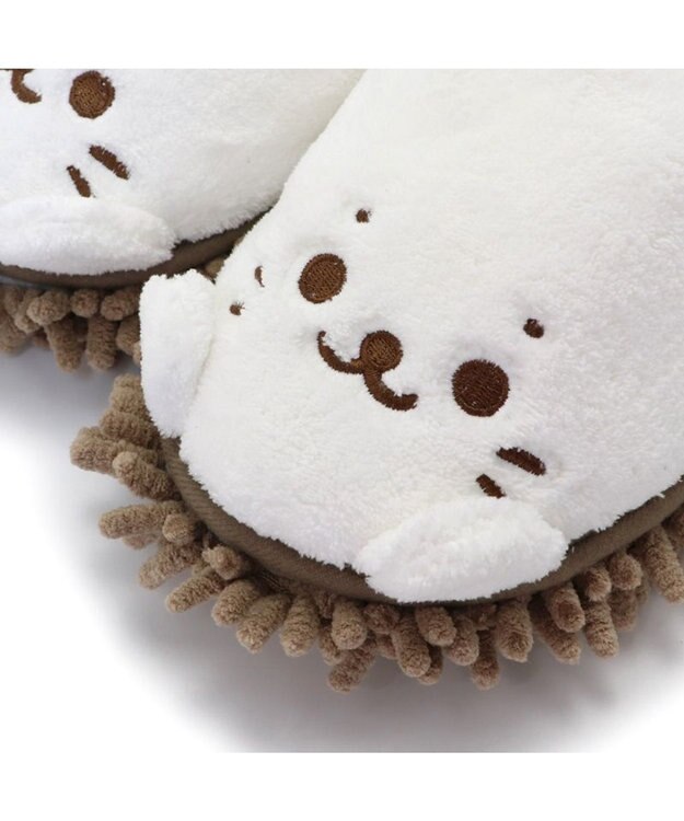 Mother garden しろたん お掃除スリッパ 《23cm～/25cm～》 ホワイト