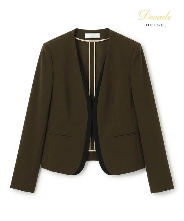 BEIGE， 【セットアップ対応】CINDY / ダブルカラージャケット Brown ×Black