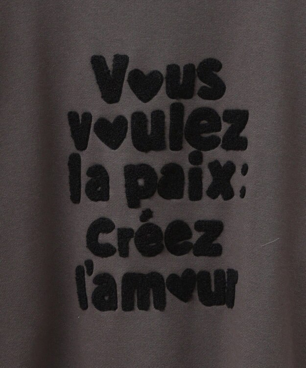 Green Parks ・ＤＯＵＢＬＥ　ＦＬＡＧＳ　サガラ刺繍スウェット Charcoal Gray