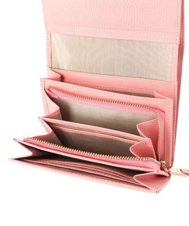 LANVIN en Bleu サンドニ 二つ折り中Lファスナー財布 ピンク