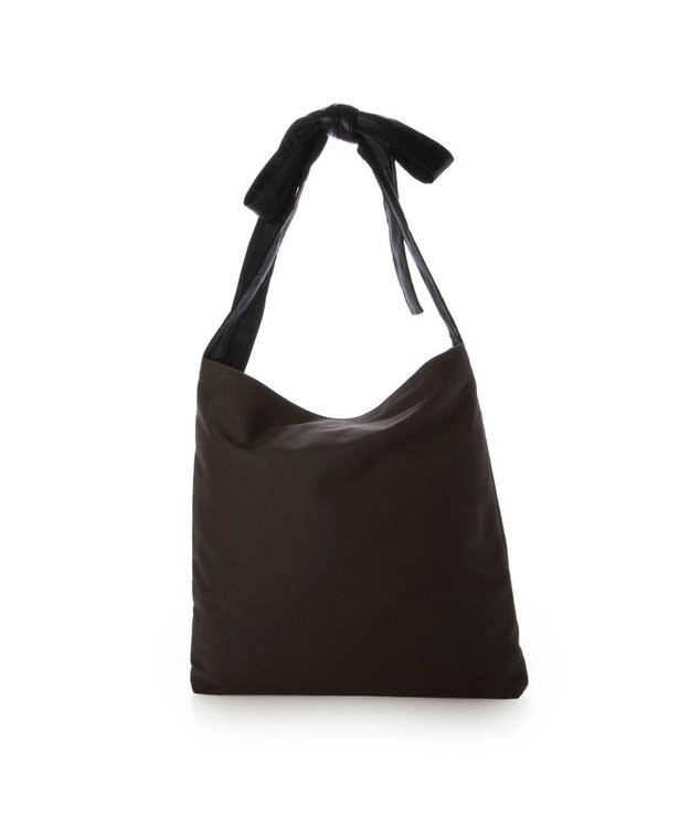 UNBILLION ペルケ perche / FOOD TEXTILE×牛革ソフトリボンハンドルトート ブラック