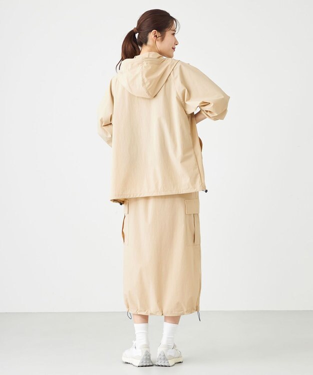 SHARE PARK LADIES 【撥水・UVカット・ストレッチ・軽量 】パッカブルマウンテンパーカー（Mサイズ） ベージュ系