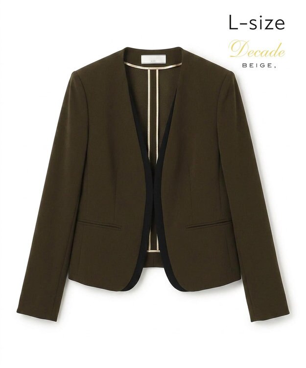 BEIGE， 【Lsize・セットアップ対応】CINDY / ダブルカラージャケット Brown