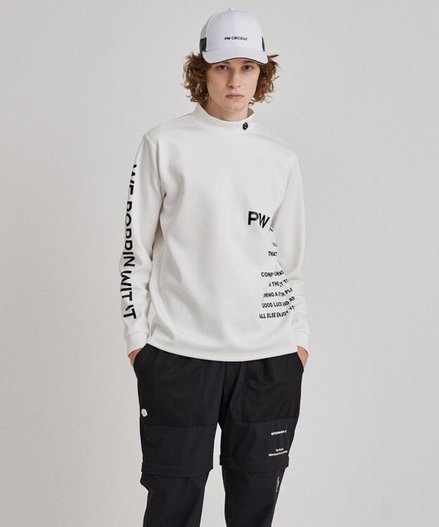 PW CIRCULUS 【ストレッチ / 快適 / 一枚でサマになる】【MEN】NEW ロゴモック T ホワイト系