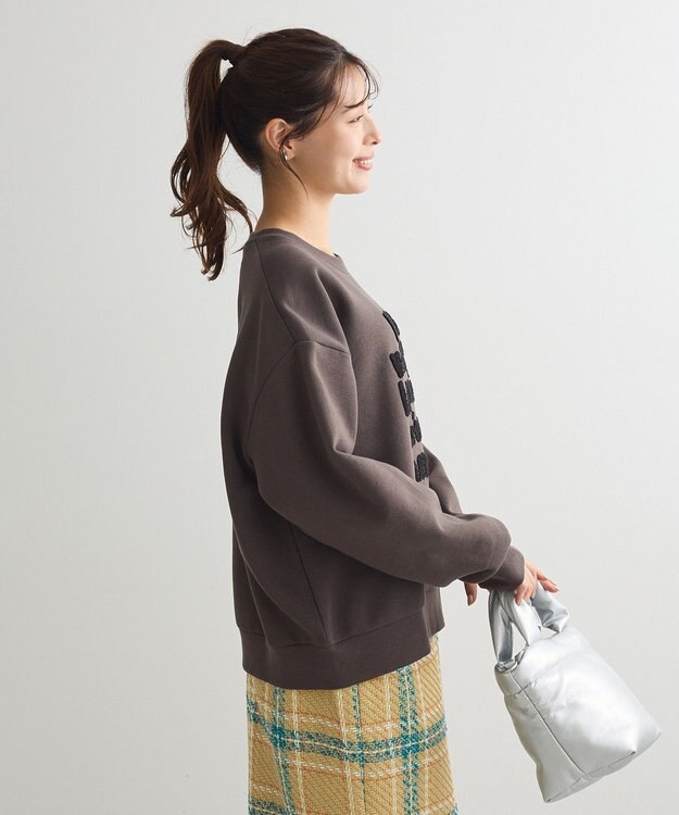 Green Parks ・ＤＯＵＢＬＥ　ＦＬＡＧＳ　サガラ刺繍スウェット Charcoal Gray