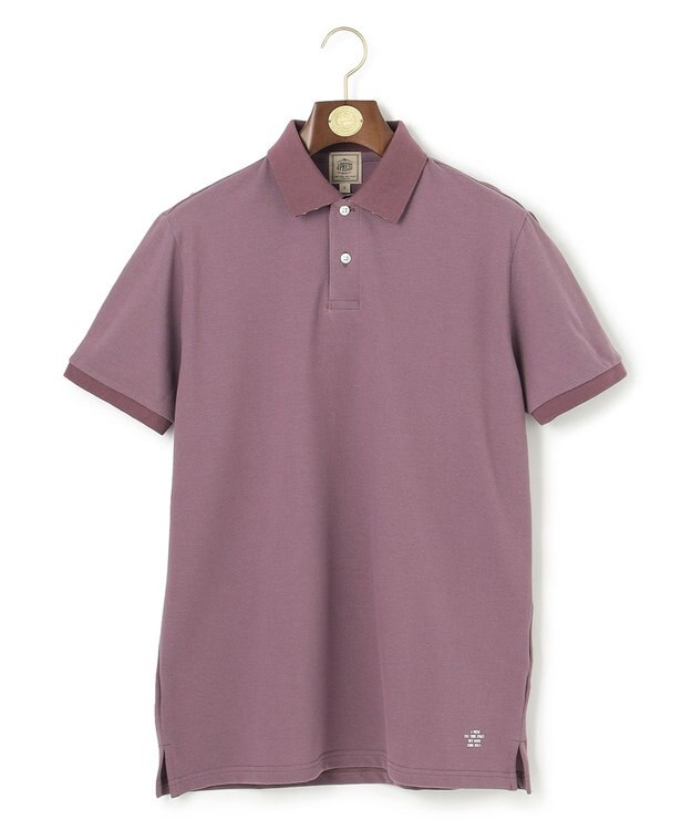 J.PRESS MEN レジメンタル ポロシャツ パープル系
