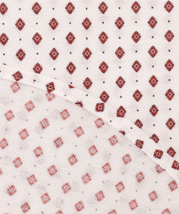 JOSEPH ABBOUD 【綿100％・ストレッチ・イージーケア】コンフォートジャージー プリント シャツ ワイン系5