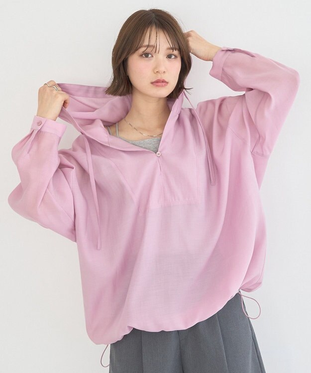 earth music&ecology アノラックフーディ Pink