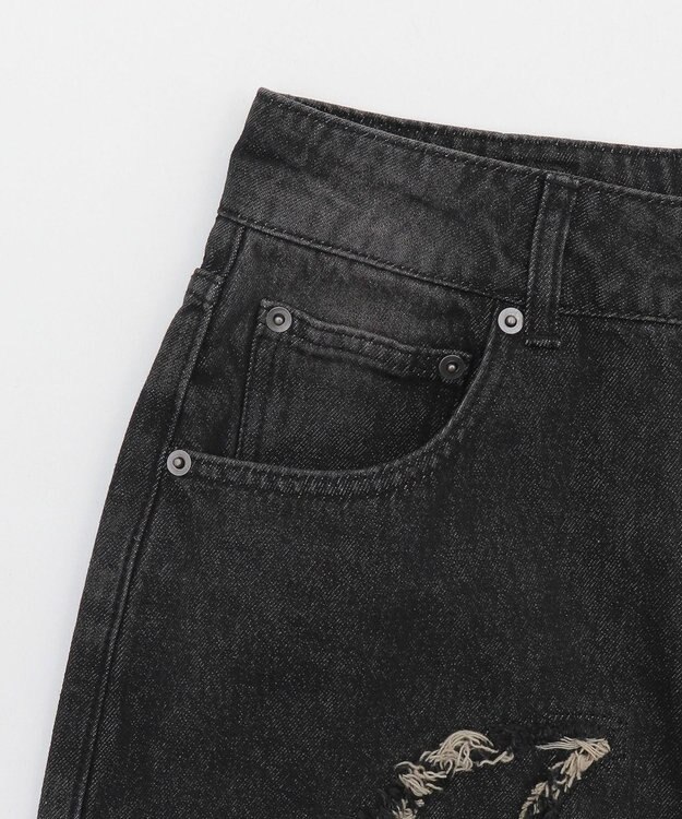 WEGO スーパーバギーフリンジデニムショーツ 柄2