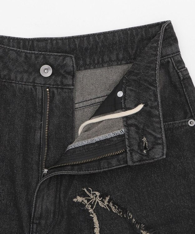 WEGO スーパーバギーフリンジデニムショーツ 柄2