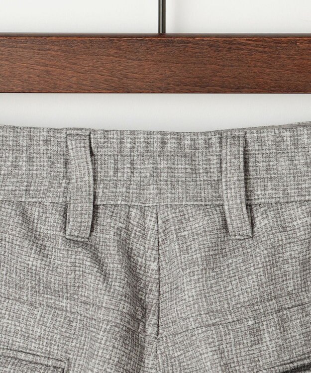 JOSEPH ABBOUD 【ストレッチ/ウエストも伸びる】ウールライクフランネルジャージーパンツ ライトグレー系