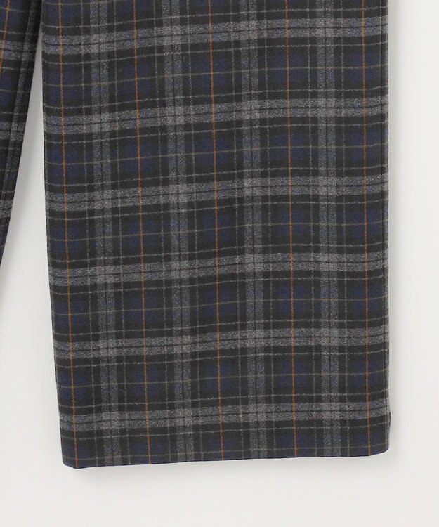 J.PRESS LADIES 【洗える】チェルビックチェック セミワイド パンツ ネイビーチェック系3