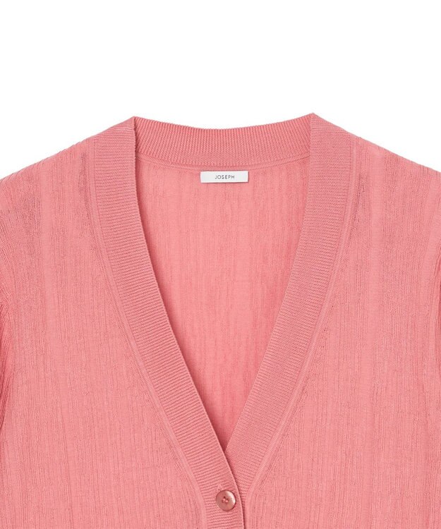 JOSEPH クリンクルリブ　カーディガン Blush