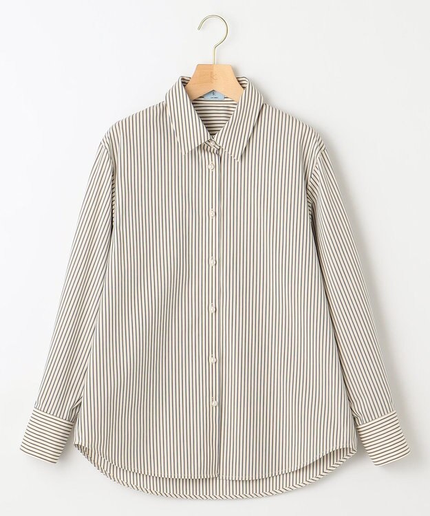 組曲 L 【ボウタイ付き】メッセージシャーティング シャツ アイボリー系1