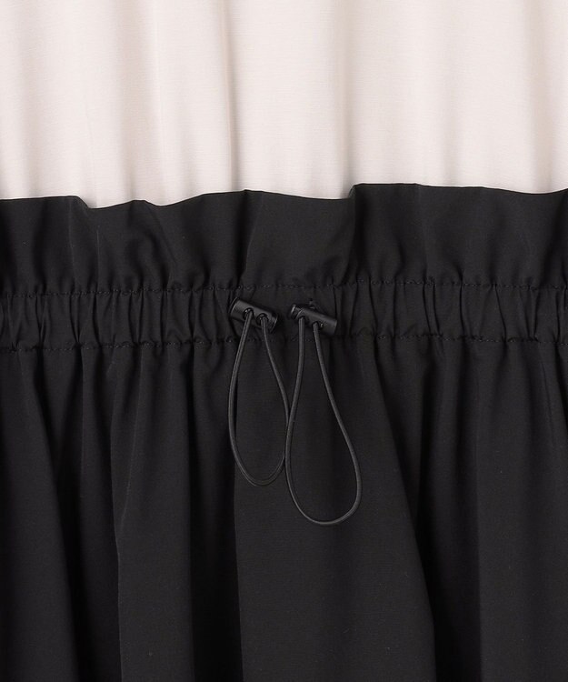 UNFILO BEAUTY FORM-T コンビワンピース グレージュ×ブラック