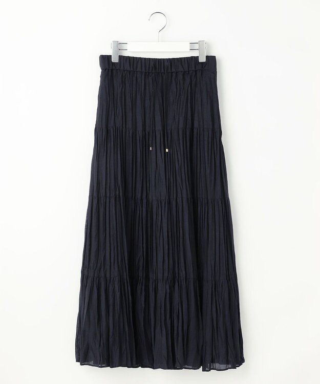 自由区 L 【17号サイズまで展開・昨年ご好評！最新デザイン】ハンドワッシャー スカート ネイビー