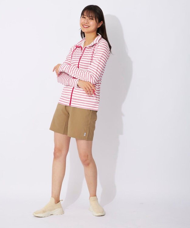 OP／FILA 【FILA】ボーダーUVウェア付水着４点 ピンク