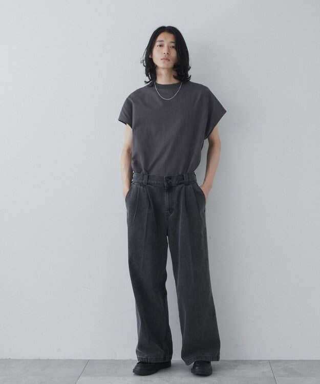 WEGO 【ユニセックス着用ITEM/綿100%】ドルマンノースリーブT ブラックその他