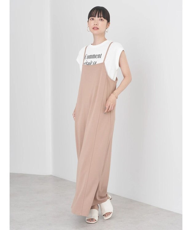 earth music&ecology ポンチＩラインキャミワンピース Beige