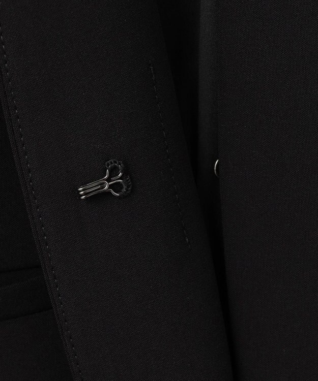 ANY SIS L 【洗える】セレモニーダブルクロス カラーレス ジャケット ブラック