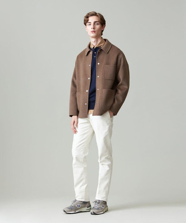 J.PRESS MEN 【WEB限定カラー有】カシミアWフェイス 3パッチ カバーオール ベージュ系