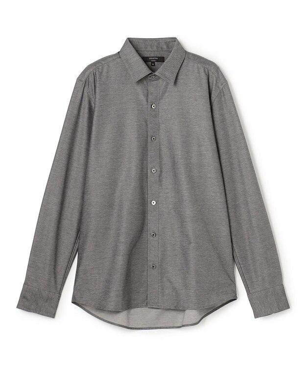 JOSEPH HOMME 新素材【ストレッチ】コンフォートクリアジャージー　長袖レギュラーカラーシャツ グレー系