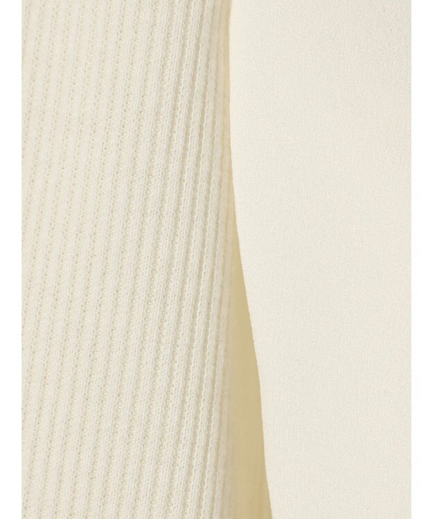 earth music&ecology ドッキングフリルシャツ見えプルオーバー Ivory