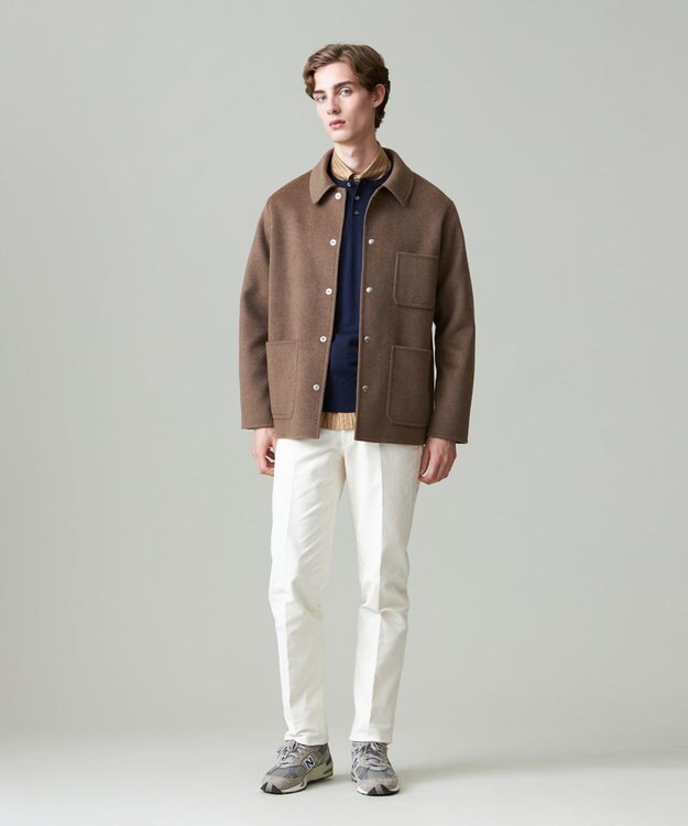 J.PRESS MEN 【WEB限定カラー有】カシミアWフェイス 3パッチ カバーオール ベージュ系