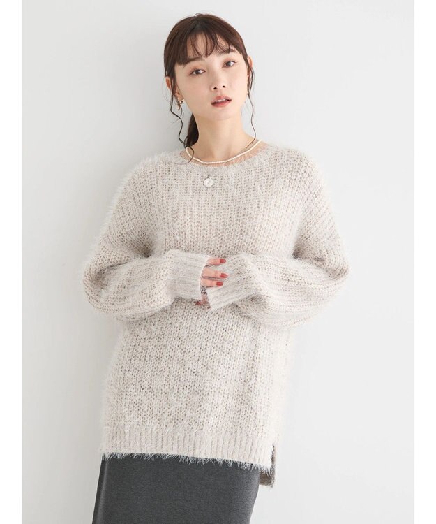 AMERICAN HOLIC シャギーゆるっとニットプルオーバー Light Gray