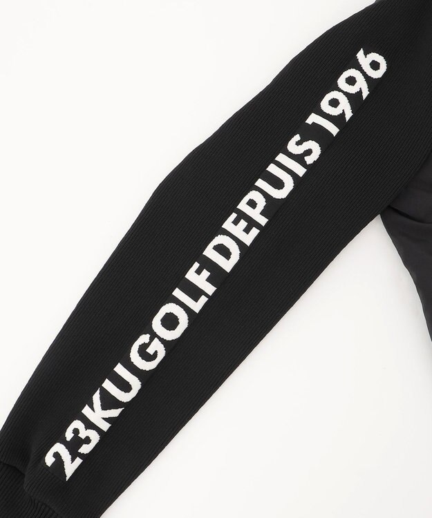 23区GOLF 【MEN】中綿キルトプルオーバー ブラック系