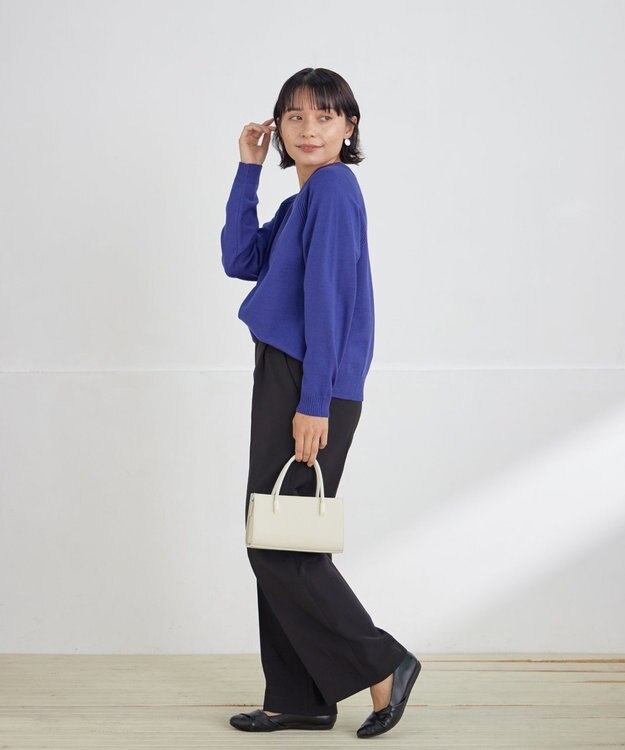 Tiaclasse L 【ダブルクロス】ワイドパンツ ブラック