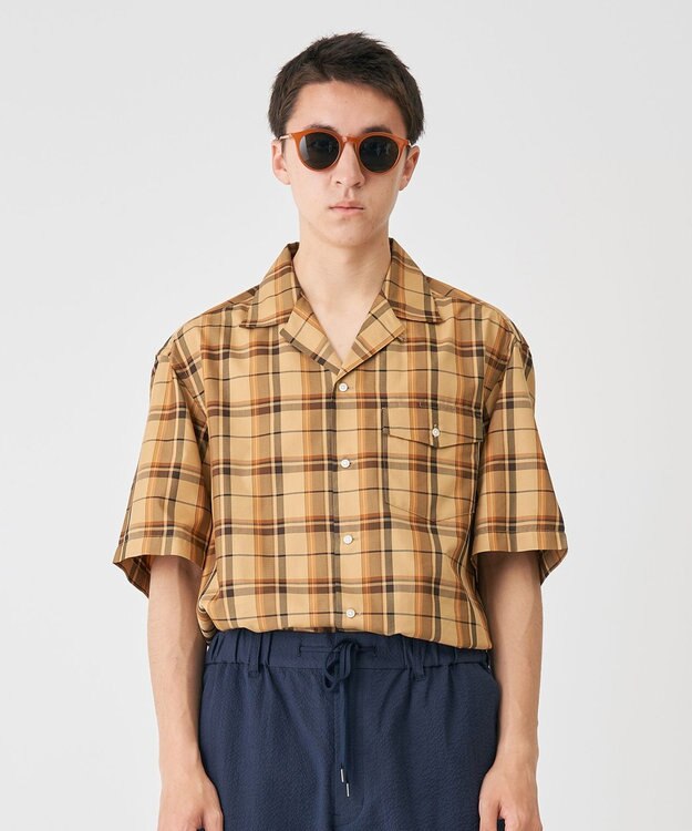 J.PRESS YORK STREET 【UNISEX】ツイルチェック シャツ オレンジ系3
